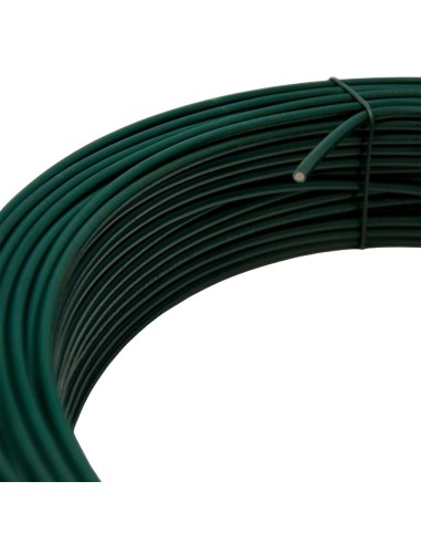 Alambre plastificado Verde Rollo 25 Kg. / Nº17
