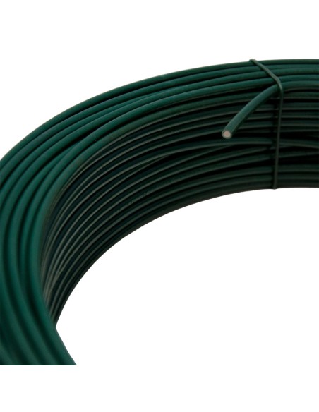 Alambre plastificado Verde Rollo 25 Kg. / Nº17