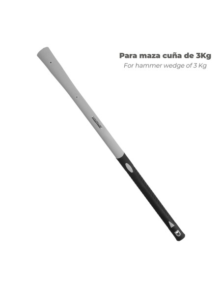 Mango Fibra Vidrio Maza Cuña 3 Kg 54x34 mm. Oval Conico