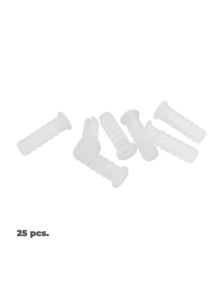 Taco Wolfpack Plastico Blanco 5 mm. (25 unidades)