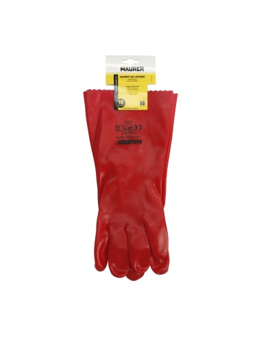 Guantes Pvc Rojo 35 cm.