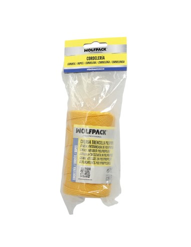 Cuerda Trencilla Polipropileno Amarillo (Bobina 100 Metros)