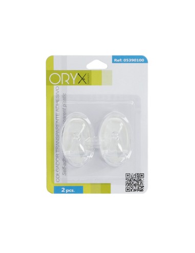 Colgador Oryx Transparente Grande (Blister 2 Unidades) Adhesivo