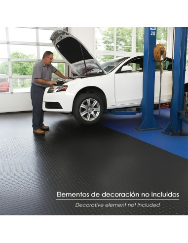 Suelo Goma Circulos 1,20x10 Metros 3 mm. de Grosor Color Negro