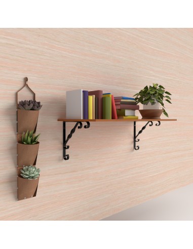 Palomilla Ornamental Reforzada Color Negro 200x200 cm. Palomilla Estante, Soporte Estanteria Escuadra Leja