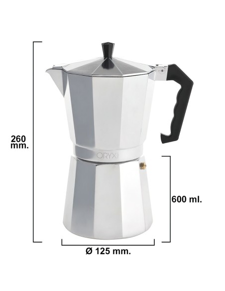 Cafetera Aluminio 12 Tazas (600 ml.) Classic