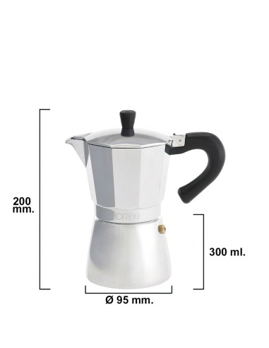 Cafetera Inducción Aluminio 6 Tazas (300 Ml.)