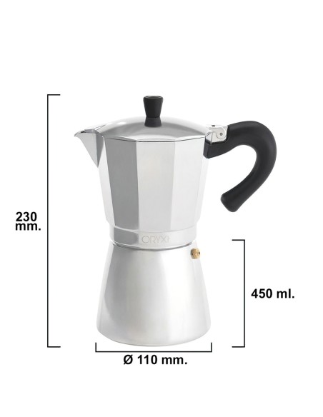 Cafetera Inducción Aluminio 9 Tazas (450 Ml.)