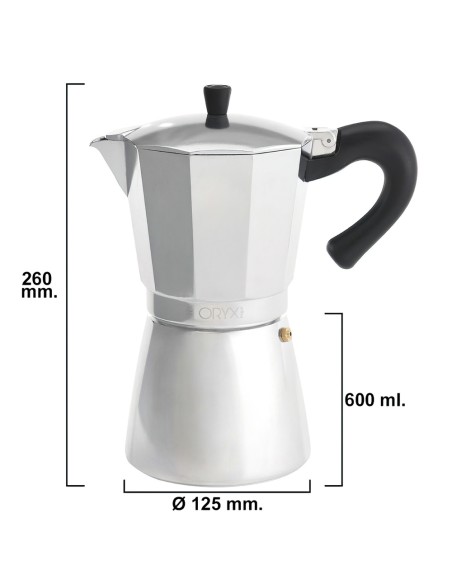 Cafetera Inducción Aluminio 12 Tazas (600 Ml.)