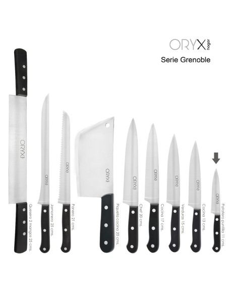 Cuchillo Grenoble Patatero Puntilla Hoja Acero Inoxidable 11 cm. Negro