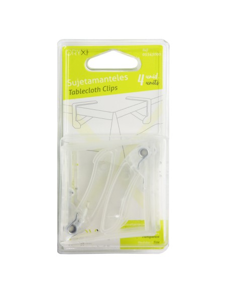 Sujeta Manteles Transparentes Con Muelle Extrafuerte 4 Piezas