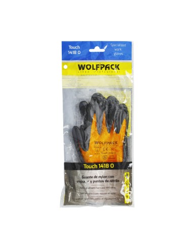 Guantes Nylon Con Palma En Foam y Puntos Nitrilo Touch 10"