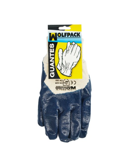 Guantes Nitrilo / Lona Pesados Nimax 8"