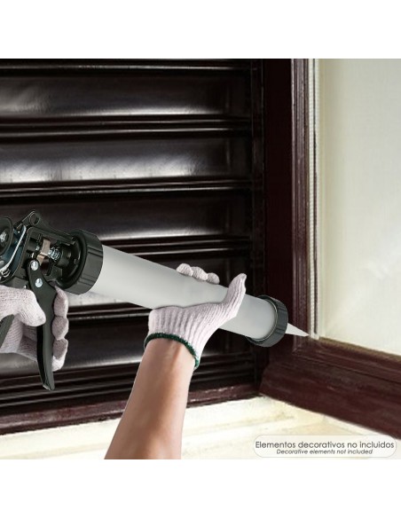 Pistola Aluminio / Acero Para Aplicar Mortero Capacidad 660 CC.