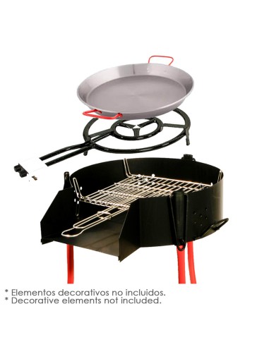 Barbacoa Rustica Multiusos Ø 50 cm. Valida Para Carbon, Leña y Paelleros.