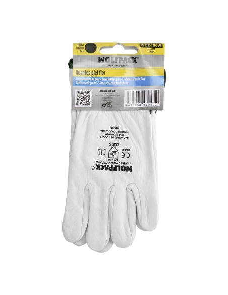 Guantes Piel FLOR 11" C/Colgador