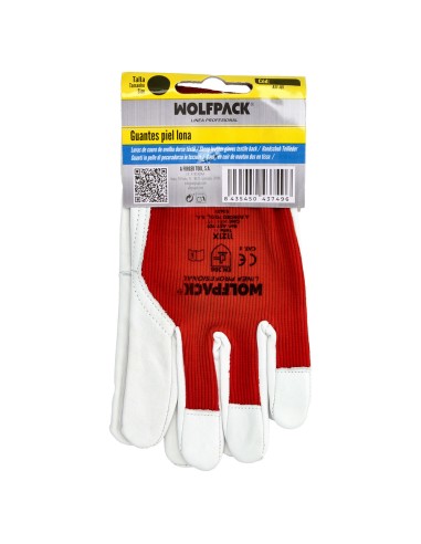 Guantes Piel / Lona Con Colgador 8" Guantes De Trabajo, Guantes De Protección