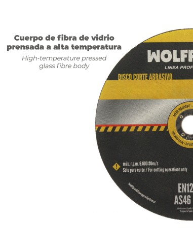 Disco Corte Abrasivo Metal Ø 230 x Ø 22 mm. Espesor 3,2 mm.Disco Radial / Amoladora Universal