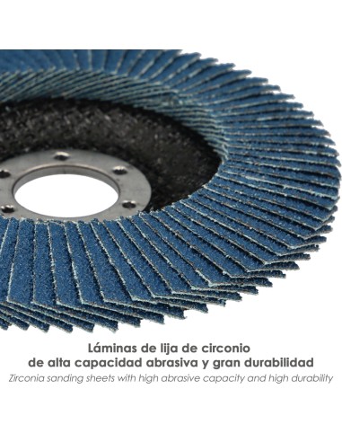 Disco Laminas Lija Circonio 115x22 mm. Grano 40