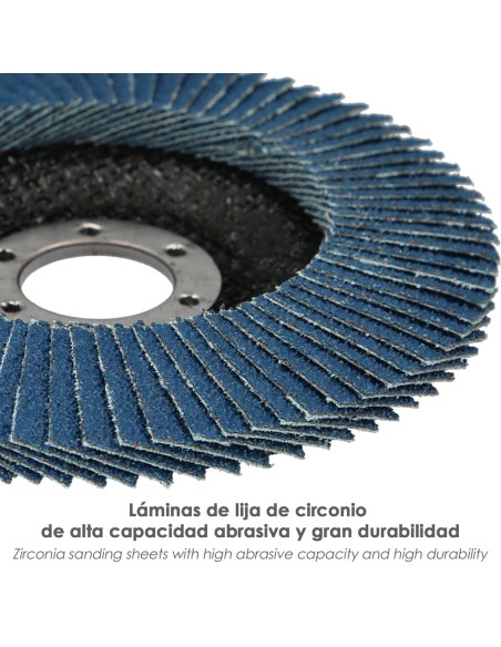 Disco Laminas Lija Circonio 115x22 mm. Grano 40