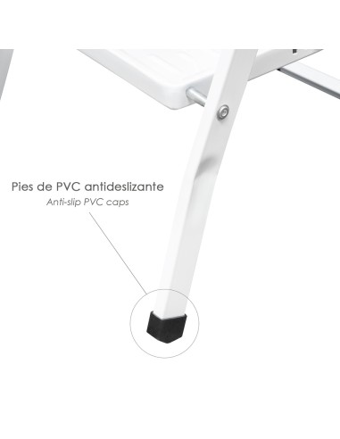 Escalerilla Acero 3 Peldaños Uso Doméstico.Escalerilla blanca