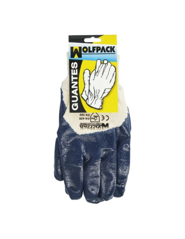 Guantes Nitrilo / Lona Pesados Nimax 10"