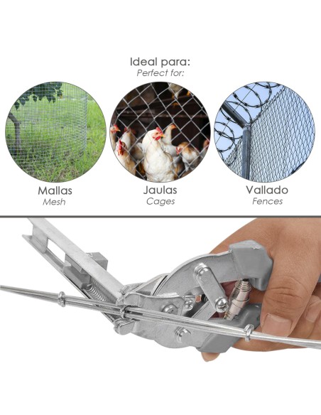 Alicates Para Mallas / Enrejados / Cercas con Cargador de 50 Grapas