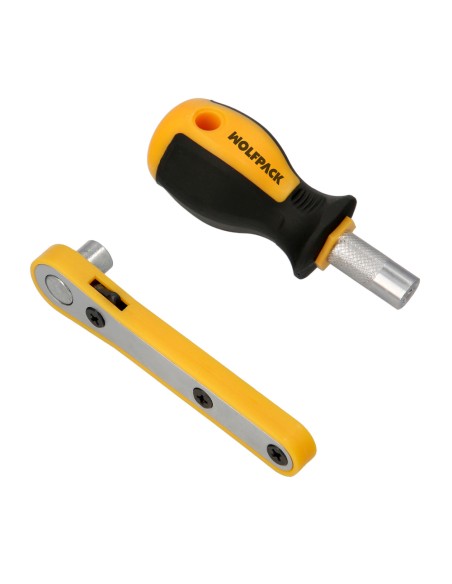 Juego Puntas con Destornillador 1/4" 99 Pzs. Con Apadtador. Cromo Vanadio, Kit Llave Combinada, Kit Carraca,