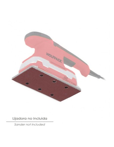 Lija Recambio Con Velcro 115x280 mm. con Agujeros Grano 120 (10 Piezas)