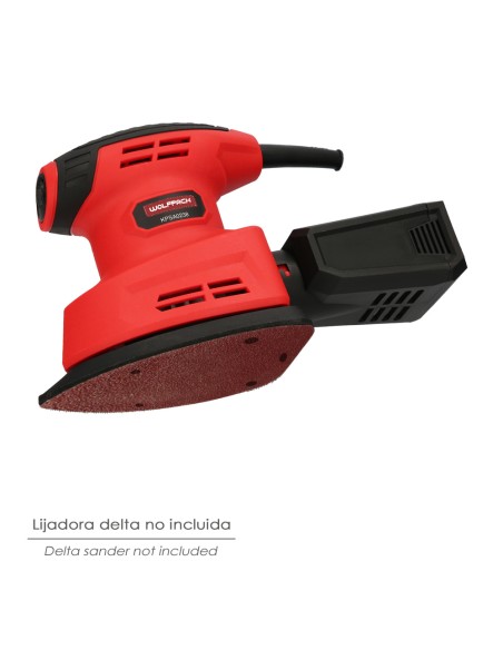 Lija Recambio Velcro Delta 140x100 mm. Con Agujero Grano 240. (10 Piezas)