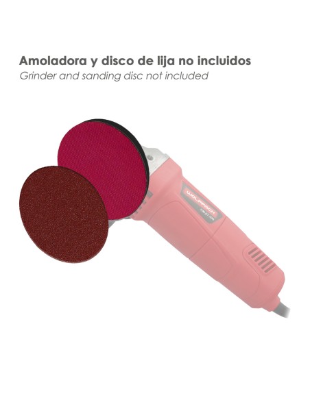 Plato Amoladora Nylon Con Velcro Ø 178 mm. Anclaje Rosca M14