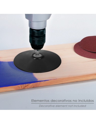 Plato Taladro Nylon Ø 125 mm. Con Espiga Ø 6 mm. Disco Plástico Para Bonete