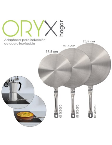 Adaptador Para Induccion / Vitroceramica Ø 21.5 cm. 3 Capas Acero Inoxidable / Aluminio