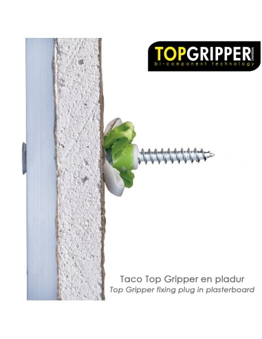 Blister Tacos Topgripper Bimaterial Con Tornillos Ø 5 mm. 50 Piezas Taco Anclaje Universal, Taco Hormigon, Taco Pladur,