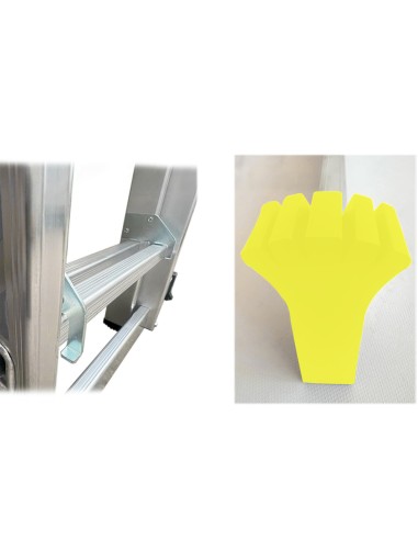 Escalera Aluminio 2 Tramos 12+12 Peldaños. Plegable, Antideslizante, Resistente