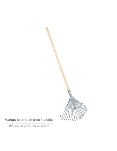 Rastrillo Metalico Para Jardin Ancho Regulable 31,5 A 43,5 cm. rastrillo Hojas, Cepillo Jardin, Escoba Metalica, Escoba Jardin