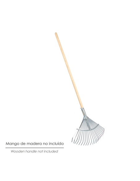 Rastrillo Metalico Para Jardin Ancho Regulable 31,5 A 43,5 cm. rastrillo Hojas, Cepillo Jardin, Escoba Metalica, Escoba Jardin