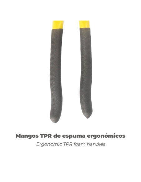 Tenazas Apertura Múltiple Negra 250 mm. Mangos Plastificados DIN 8976. Pico De Loro, Alicates Extensibles, Tenazas Fontanero