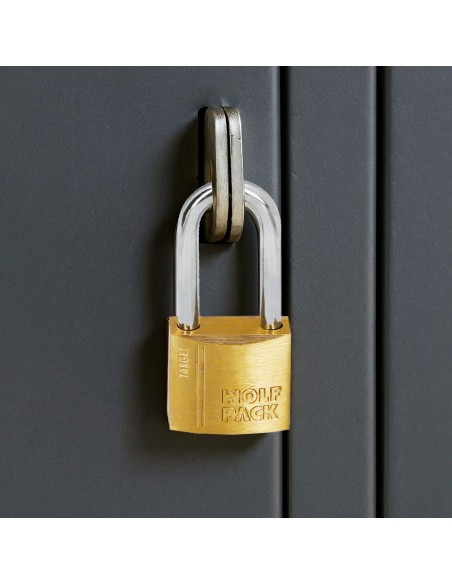 Candado Laton Arco Largo 20 mm. Arco Endurecido. Candado Maletas, Candado Taquillas, Candado Puertas