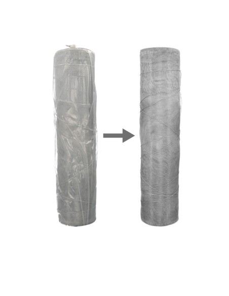 Tela Mosquitera Fibra Vidrio Gris 18x16/150 cm. Rollo 50 metros.
