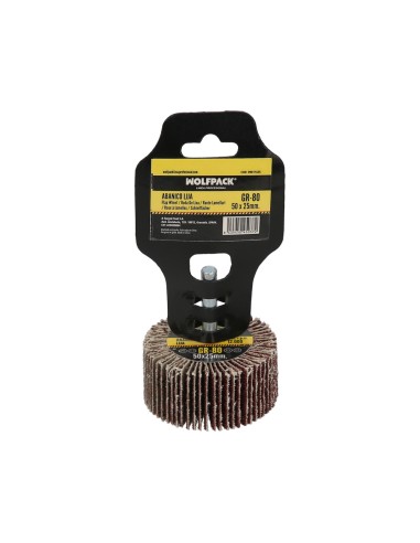 Abanico Lija Grano 80 Medida Ø 50 x 25 mm. Disco Abrasivo Laminas, Ruedas Mil Hojas, Ruedas Abrasivas,Lijado,Desbaste,Pulir