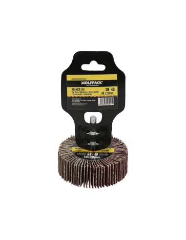 Abanico Lija Grano 40 Medida Ø 60 x 20 mm. Disco Abrasivo Laminas, Ruedas Mil Hojas, Ruedas Abrasivas,Lijado,Desbaste,Pulir