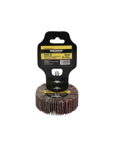 Abanico Lija Grano 60 Medida Ø 60 x 20 mm. Disco Abrasivo Laminas, Ruedas Mil Hojas, Ruedas Abrasivas,Lijado,Desbaste,Pulir