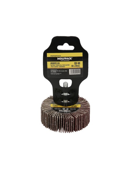 Abanico Lija Grano 60 Medida Ø 60 x 20 mm. Disco Abrasivo Laminas, Ruedas Mil Hojas, Ruedas Abrasivas,Lijado,Desbaste,Pulir