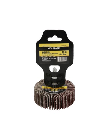 Abanico Lija Grano 80 Medida Ø 60 x 20 mm. Disco Abrasivo Laminas, Ruedas Mil Hojas, Ruedas Abrasivas,Lijado,Desbaste,Pulir