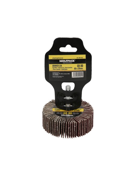 Abanico Lija Grano 80 Medida Ø 60 x 20 mm. Disco Abrasivo Laminas, Ruedas Mil Hojas, Ruedas Abrasivas,Lijado,Desbaste,Pulir