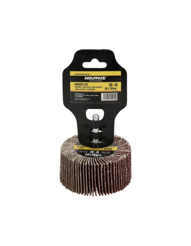 Abanico Lija Grano 40 Medida Ø 60 x 30 mm. Disco Abrasivo Laminas, Ruedas Mil Hojas, Ruedas Abrasivas,Lijado,Desbaste,Pulir