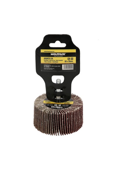 Abanico Lija Grano 60 Medida Ø 60 x 30 mm. Disco Abrasivo Laminas, Ruedas Mil Hojas, Ruedas Abrasivas,Lijado,Desbaste,Pulir