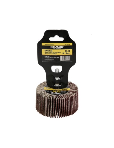 Abanico Lija Grano 80 Medida Ø 60 x 30 mm. Disco Abrasivo Laminas, Ruedas Mil Hojas, Ruedas Abrasivas,Lijado,Desbaste,Pulir