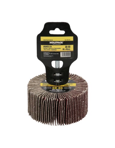 Abanico Lija Grano 80 Medida Ø 80 x 40 mm. Disco Abrasivo Laminas, Ruedas Mil Hojas, Ruedas Abrasivas,Lijado,Desbaste,Pulir